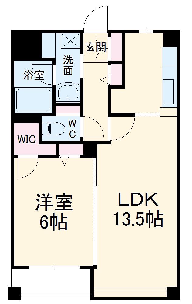 ウェルセット2(1LDK/5階)の間取り写真