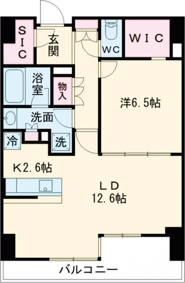 びゅうリエットグラン新宿戸山(1LDK/4階)の間取り写真