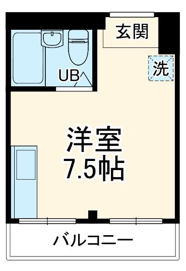 SKマンション(ワンルーム/2階)の間取り写真