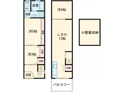 上久世町貸家(3LDK)の間取り写真