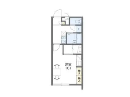 レオパレスMORI(1K/2階)の間取り写真