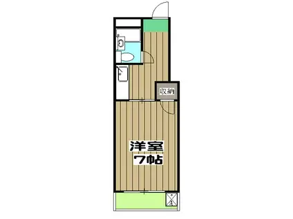 ユニメント桂華(1K/1階)の間取り写真