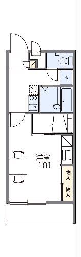 レオパレスGトレバリー(1K/3階)の間取り写真