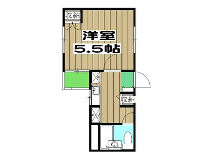 ル・モンド三宅(1K/4階)の間取り写真