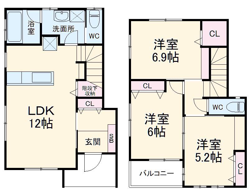 五味ヶ谷テラス(3LDK)の間取り写真