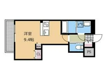 ガーデンハイツ淵野辺(ワンルーム/1階)の間取り写真