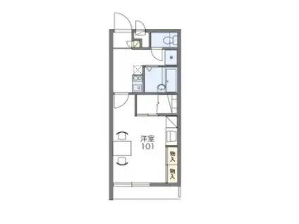 レオパレス新都心マティダ(1K/1階)の間取り写真