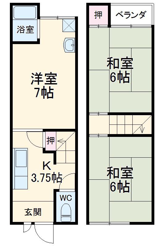 馬場二丁目貸家
