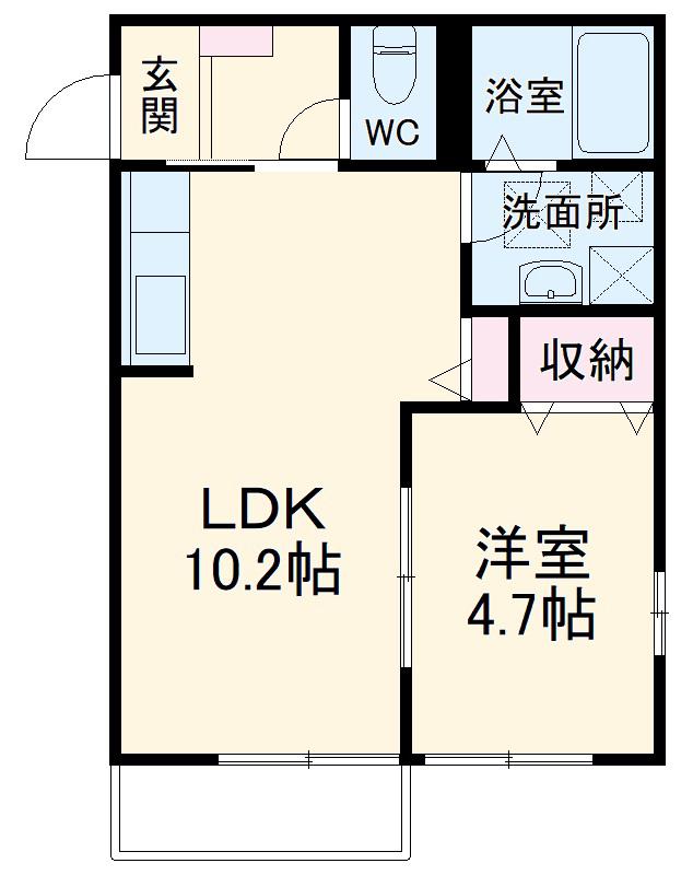 ROBINSFIELD(1LDK/1階)の間取り写真