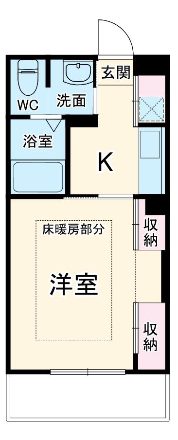 リブリ・KASHIMA(1K/2階)の間取り写真
