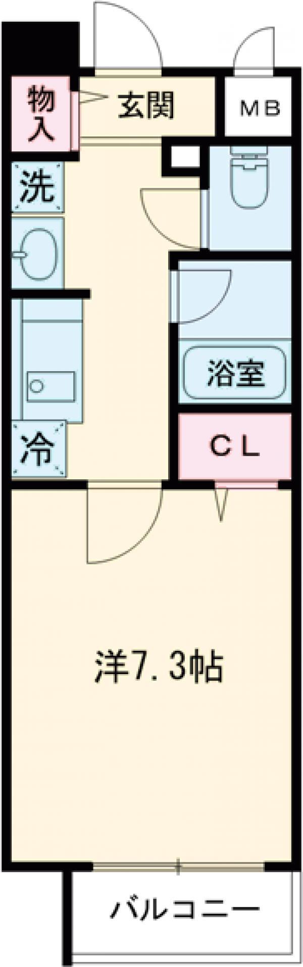 阪急電鉄京都線 西院駅(阪急) 徒歩8分 4階建 築17年(1K/1階)の間取り写真
