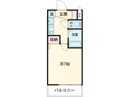 KDXレジデンス西院(1K/4階)の間取り写真