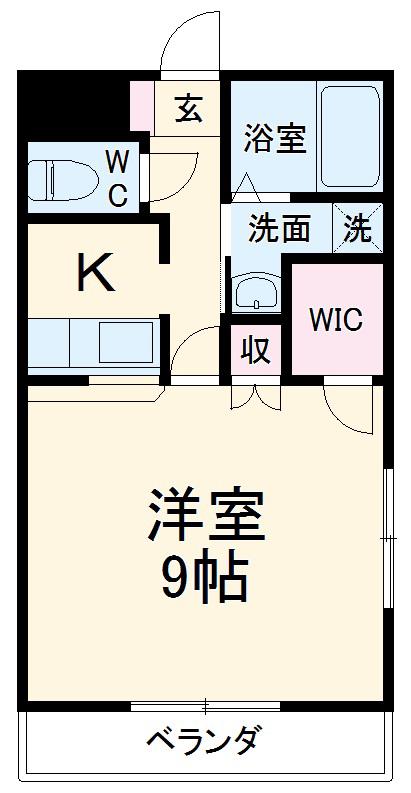 ビバーチェ(1K/2階)の間取り写真