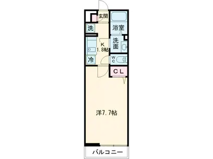 リブリ・LUCE町田(1K/1階)の間取り写真