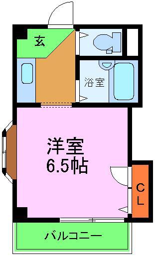 エスポワール亀岡(1K/3階)の間取り写真