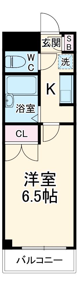 フェニックス西川(1K/3階)の間取り写真