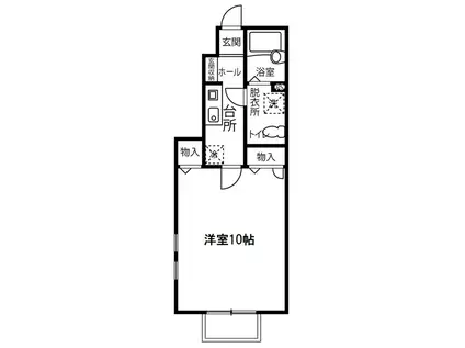 グランシエル(1K/1階)の間取り写真