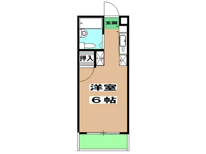 メゾン・エスポワール(1K/2階)の間取り写真