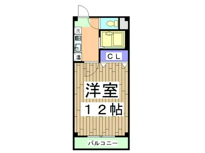 コスモハイツ(1K/2階)の間取り写真