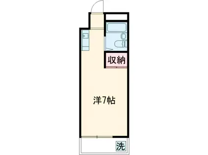 フラッツ太秦(1K/3階)の間取り写真