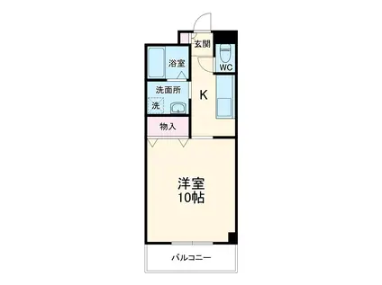 ウインブルドン(1K/2階)の間取り写真