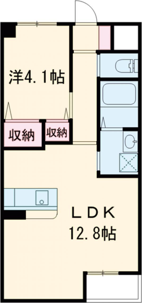 ティース本町田(1LDK/3階)の間取り写真