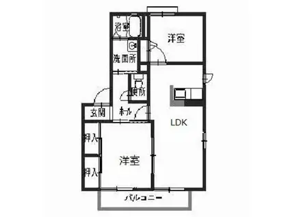 グリーン　オアシス(2LDK)の間取り写真