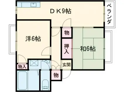 ロイヤルウイング(2LDK/1階)の間取り写真