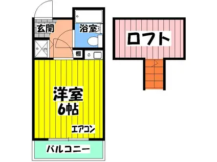 ベルトピア和泉大宮(1K/3階)の間取り写真