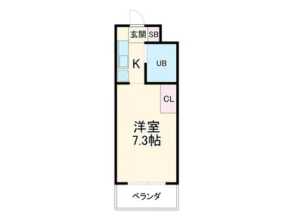 リッシュ・ラフォーレ(1K/3階)の間取り写真