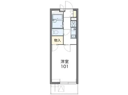 レオパレスエスペランサ(1K/1階)の間取り写真