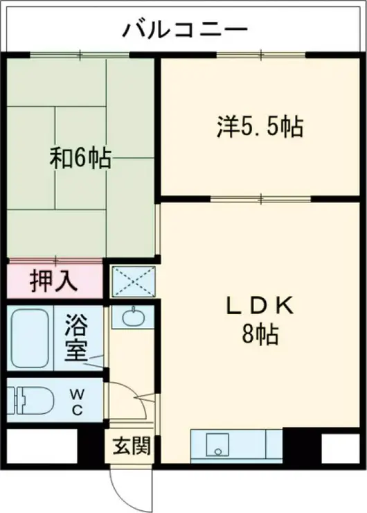 グリーンハイム瓜生 3階階 間取り