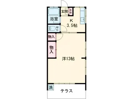 司ハイツ(2K/1階)の間取り写真