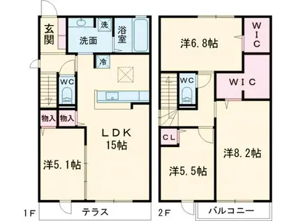 Ｄ−ｒｏｏｍ小笹Ⅱ(4LDK)の間取り写真