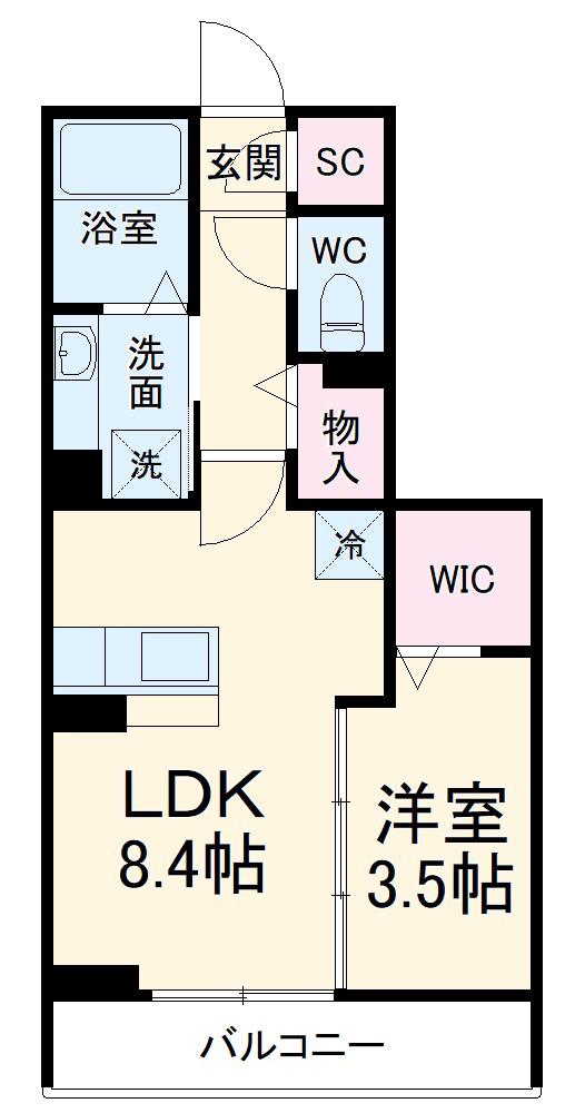 PRATIQUE(1LDK/2階)の間取り写真