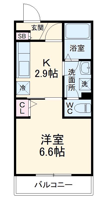 ADVANCE(1K/1階)の間取り写真