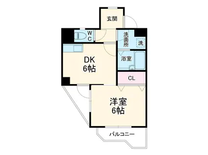 ラプードアール(1DK/1階)の間取り写真