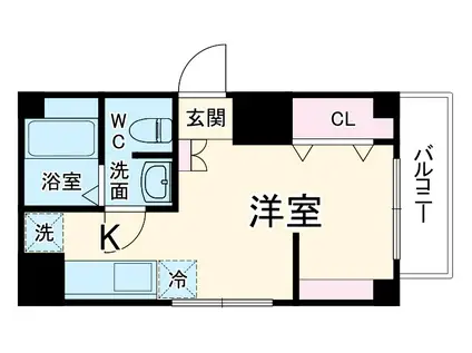 EPガーデン行徳(ワンルーム/1階)の間取り写真