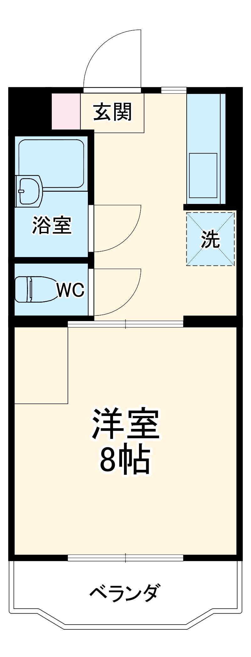 アビタ美吉Ⅲ(1DK/3階)の間取り写真