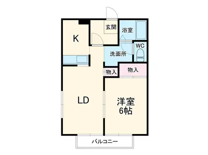 ヴェルトワール(1LDK/1階)の間取り写真