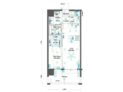 ラヴィシェール小禄駅前(1LDK/3階)の間取り写真
