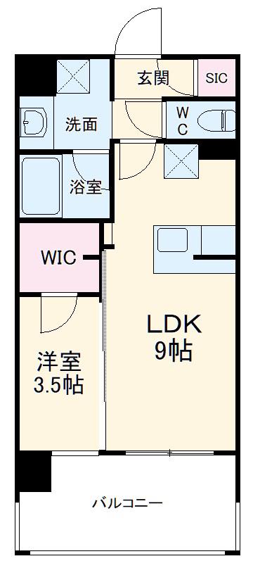 ラヴィシェール小禄駅前(1LDK/8階)の間取り写真