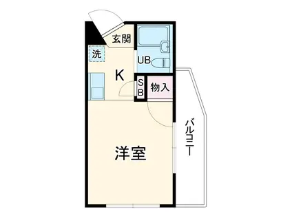 シルフィード厚木(ワンルーム/4階)の間取り写真