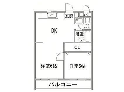 グレイス柿生(2DK/3階)の間取り写真