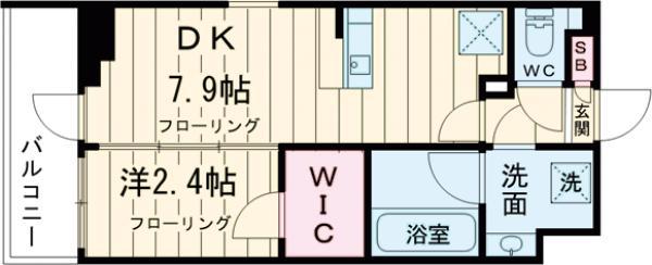 ステージファースト経堂アジールコート(1DK/2階)の間取り写真