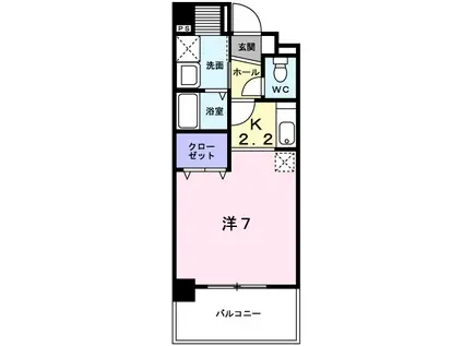 ビューラー鷺沼1(1K/1階)の間取り写真