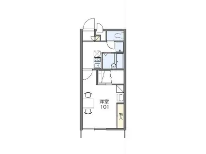 レオパレスさぎしまⅢ(1K/1階)の間取り写真