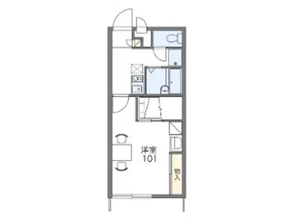 レオパレスさぎしまⅢ(1K/2階)の間取り写真