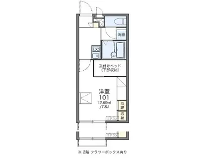 レオパレス栄華西Ⅱ(1K/2階)の間取り写真