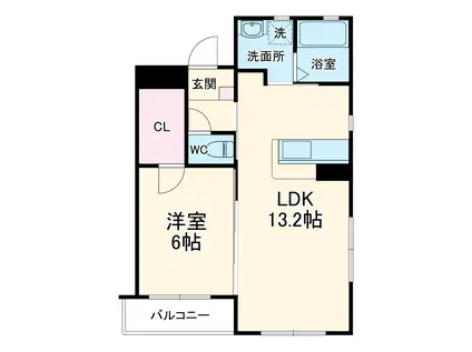 ダンデライオン(1LDK/3階)の間取り写真